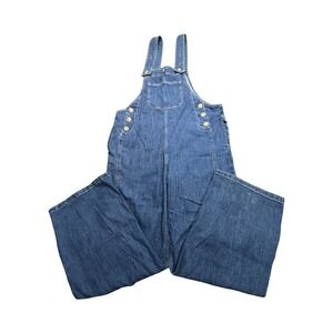 Molly Yeh Overalls Womens M Blue Denim Wide Leg Tractor Supply Cottagecore